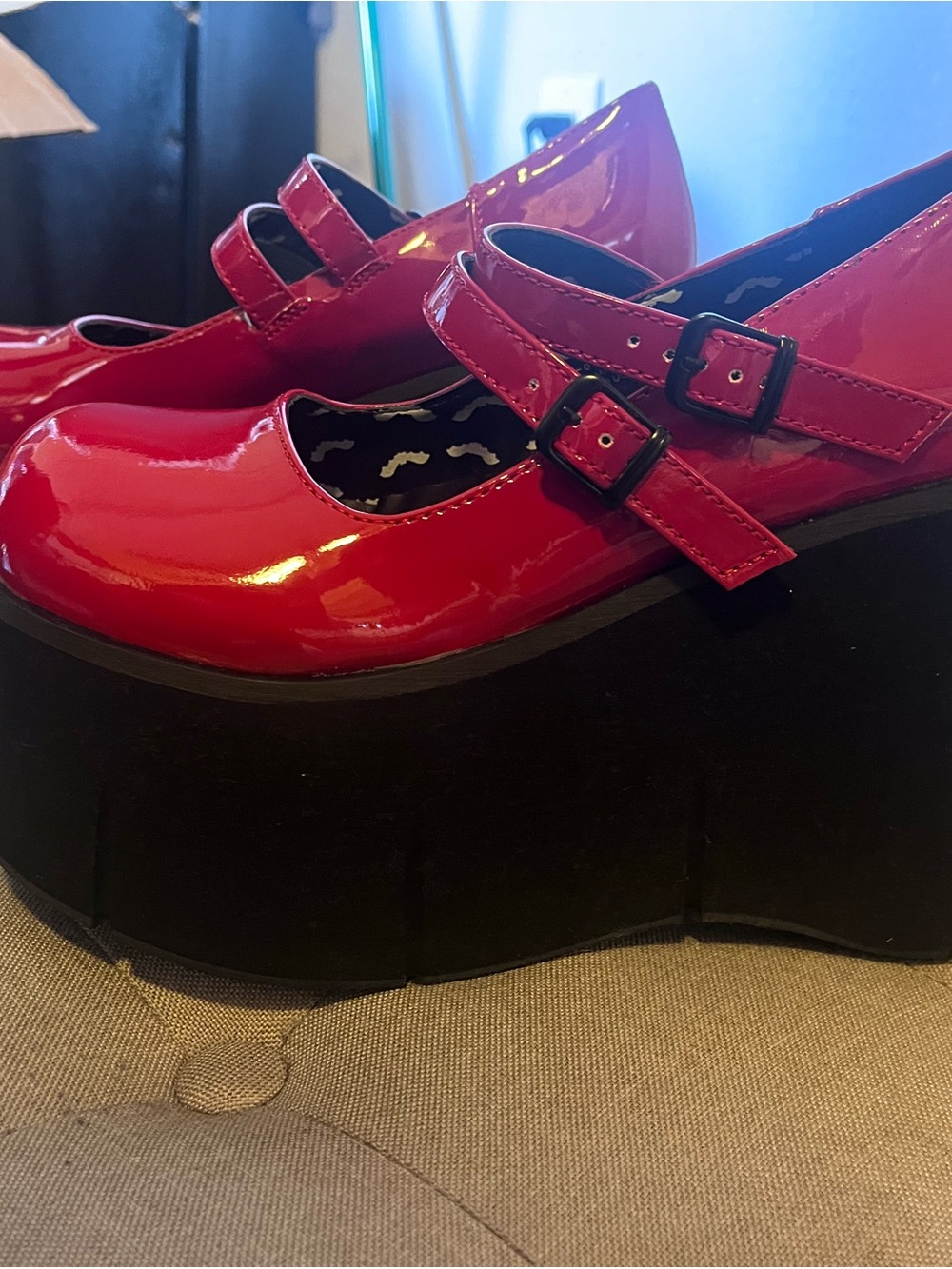 NIB Demonia Kera-08 Red Patent Leather Size 9